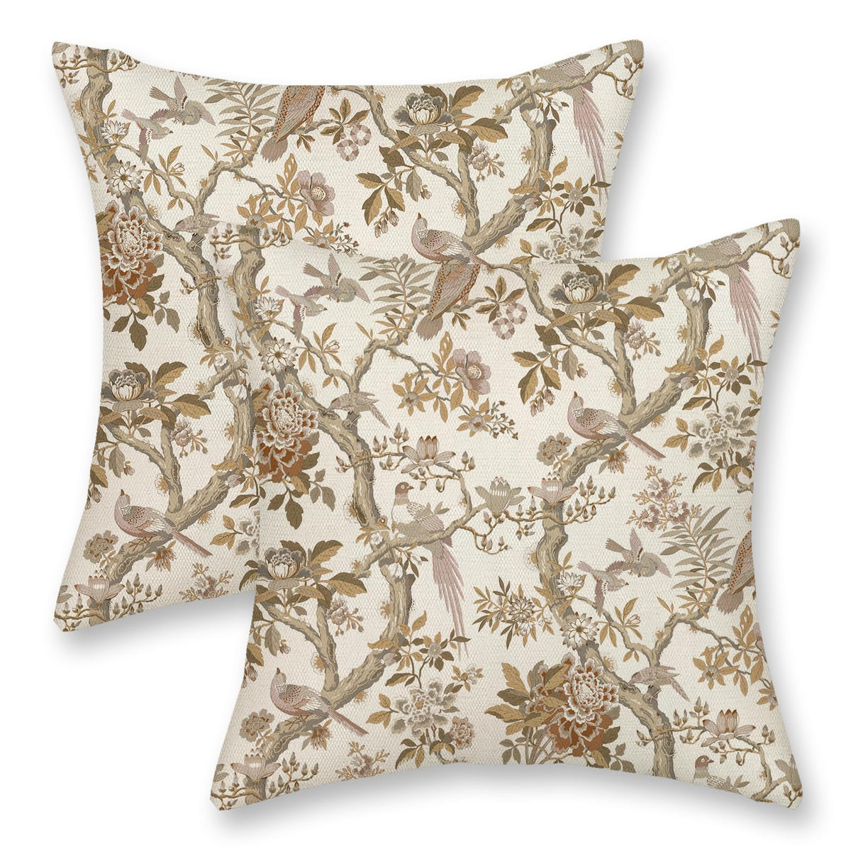 Boho Pillow Covers 18x18 Inch 2 Pcs Vintage Burnt Orange Grey Beige Carpet Pattern Ethnic Decor Throw Pillows Retro Outdoor Farmhouse Decoration Pillowcase Linen Cushion Cover for Couch Sofa