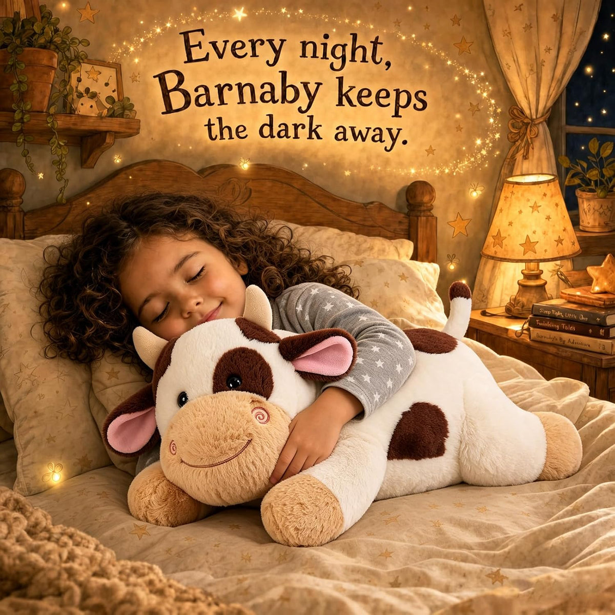 gnomantic Cow Weighted Stuffed Animals, Plush Pillow for Kids