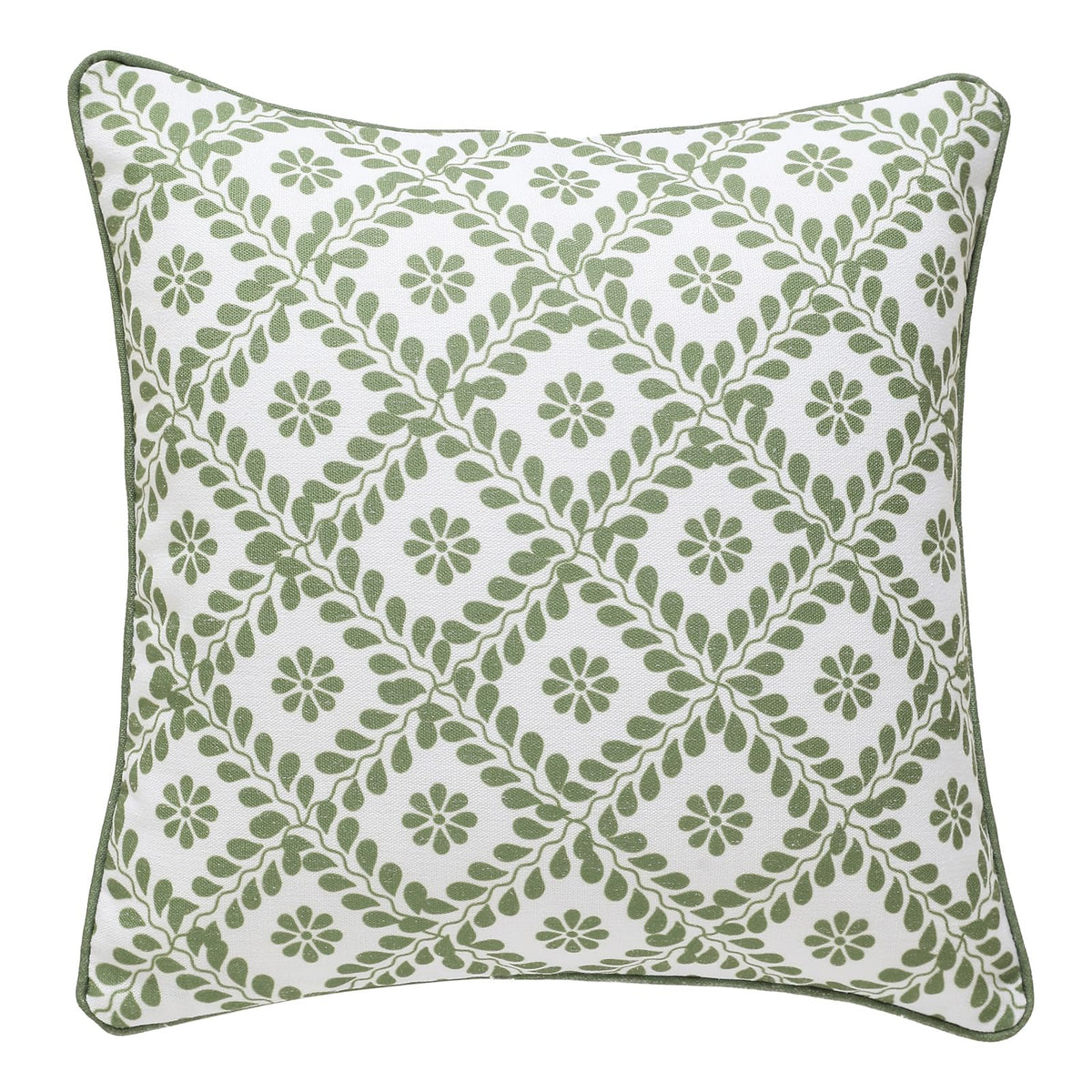 ISAENNE Vintage Elegant Linen Square Throw Pillow Cover,18"x18"-Albano A