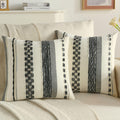 FUTEI Pack of 2 Chenille Throw Pillow Covers 45 x 45 cm,Teal