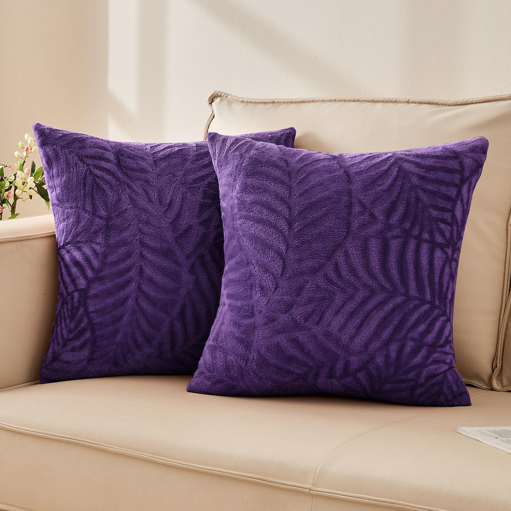 SOCHOW Fall Decorative Throw Pillow Covers 18x18 Inches Set of 2, Caramel