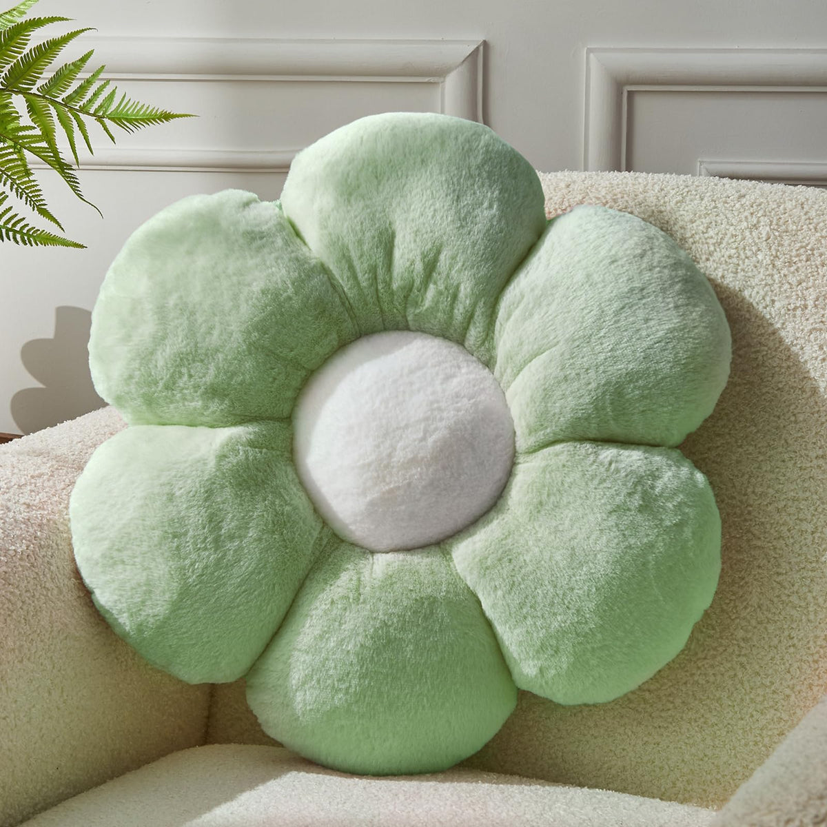 Flower Pillow,19.6In Daisy Pillow Blue Throw Pillows