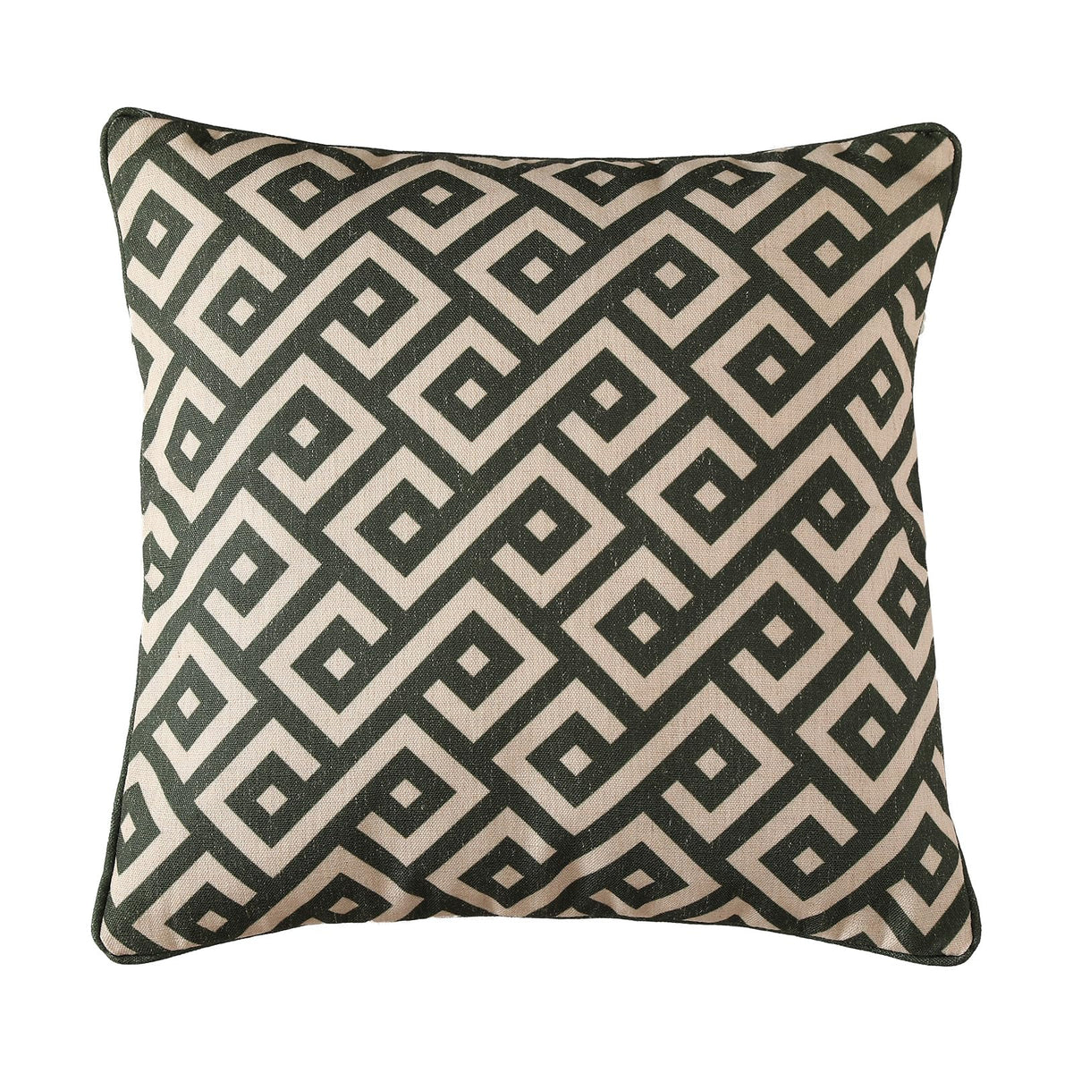 ISAENNE Vintage Elegant Linen Square Throw Pillow Cover,18"x18"-Albano A