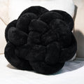 Large Black Knot Pillow | 13" Knotted Pillow | Handmade Knot Throw Pillow | Cute & Funky Throw Pillows | Bed Decorative Pillows | Sherpa Pillow Material | Knot Pillows