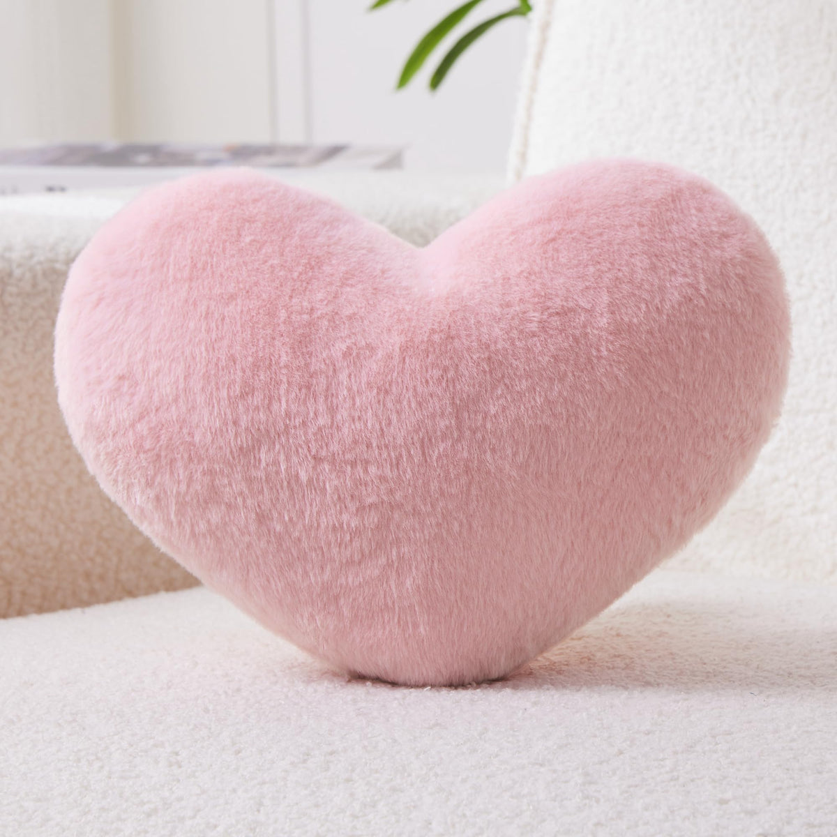 Petrella Purple Throw Pillows, Cute Decorative Heart Pillow 13 x 10 in
