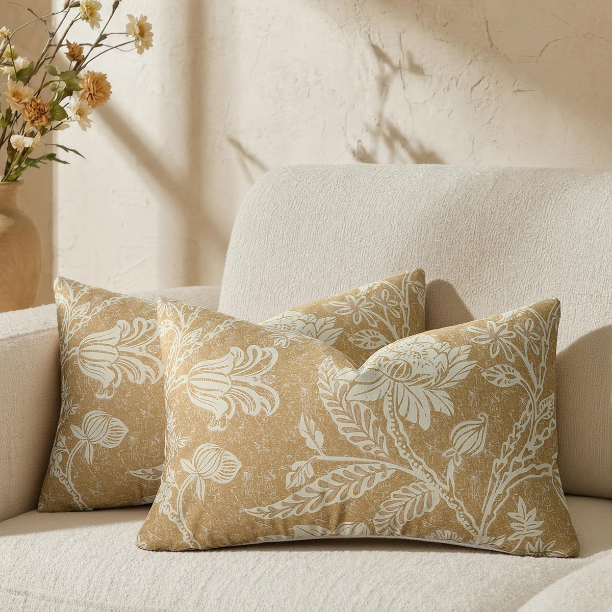 Cotton Navy Blue 18x18 Floral Decorative Sofa Couch Throw Pillow Covers