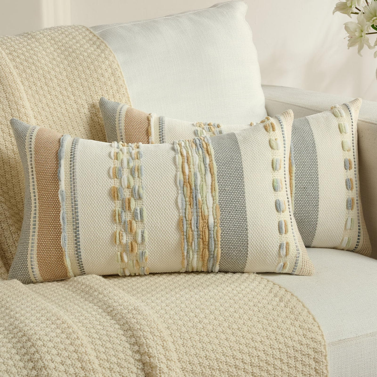 FUTEI Pack of 2 Chenille Throw Pillow Covers 45 x 45 cm,Teal