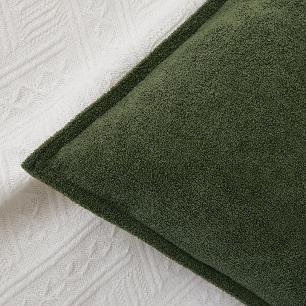 Kevin Textile Soft Waterproof Pillow Covers 20x20 Inch 2 Pack, Moss Green
