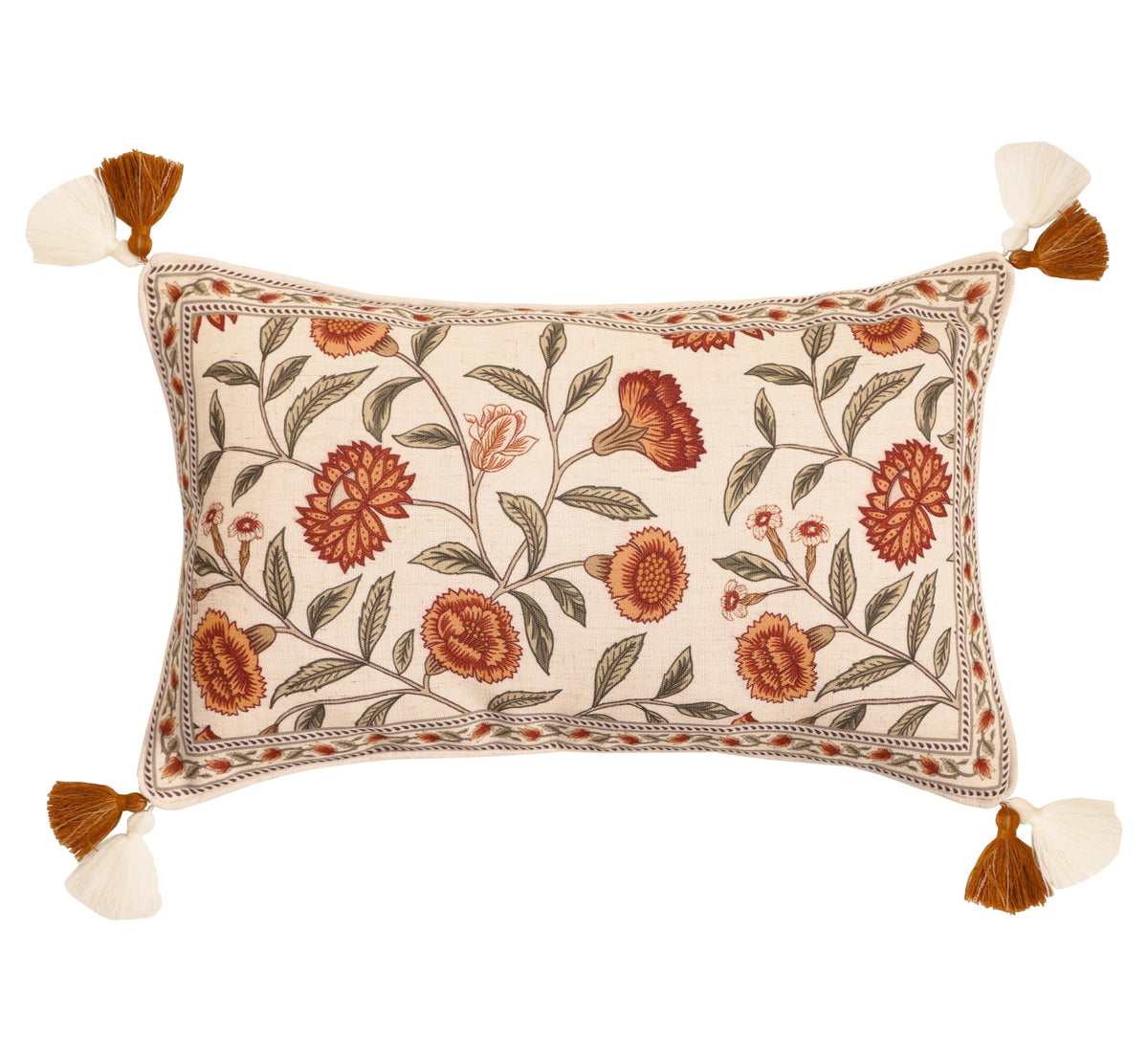 ISAENNE Vintage Elegant Linen Square Throw Pillow Cover,18"x18"-Albano A