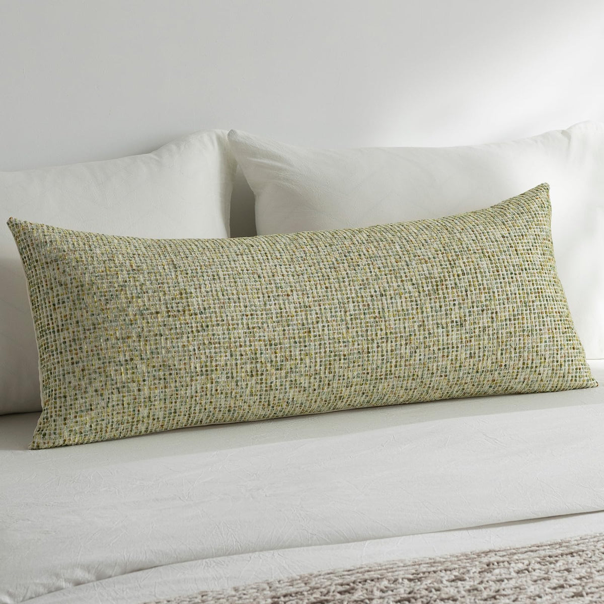 Pack of 2 Neutral Throw Pillow Covers 18x18 Boho Textured Dots Stripe Chenille Square Decorative Pillow Cases Accents for Living Room Couch Bed Farmhouse Home Decor, Taupe