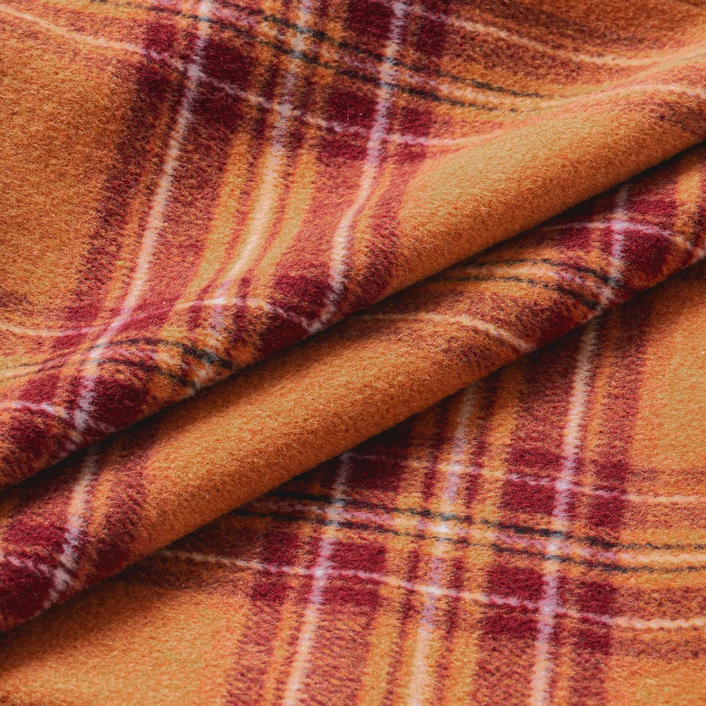 MIULEE Fall Plaid Decorative Pillow Covers Set of 2 18x18 Rust