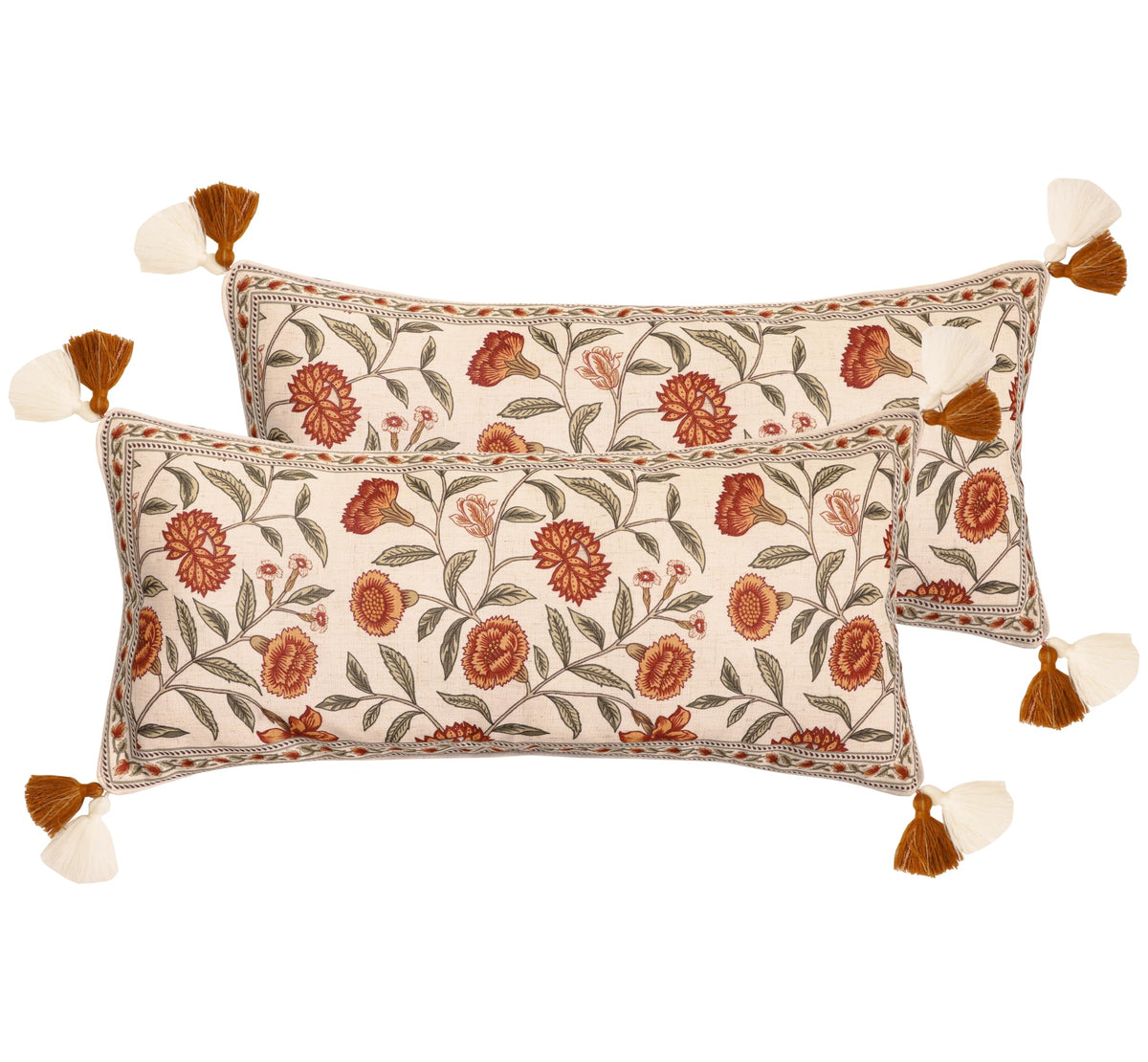 ISAENNE Vintage Elegant Linen Square Throw Pillow Cover,18"x18"-Albano A