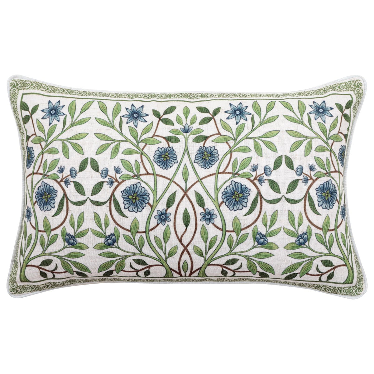 ISAENNE Vintage Elegant Linen Square Throw Pillow Cover,18"x18"-Albano A