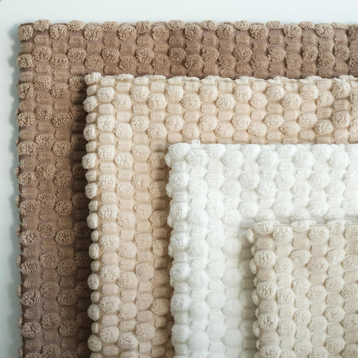 JOJUSIS Pack of 4 Throw Pillow Covers, Cream-Chocolate, 18 x 18 Inch