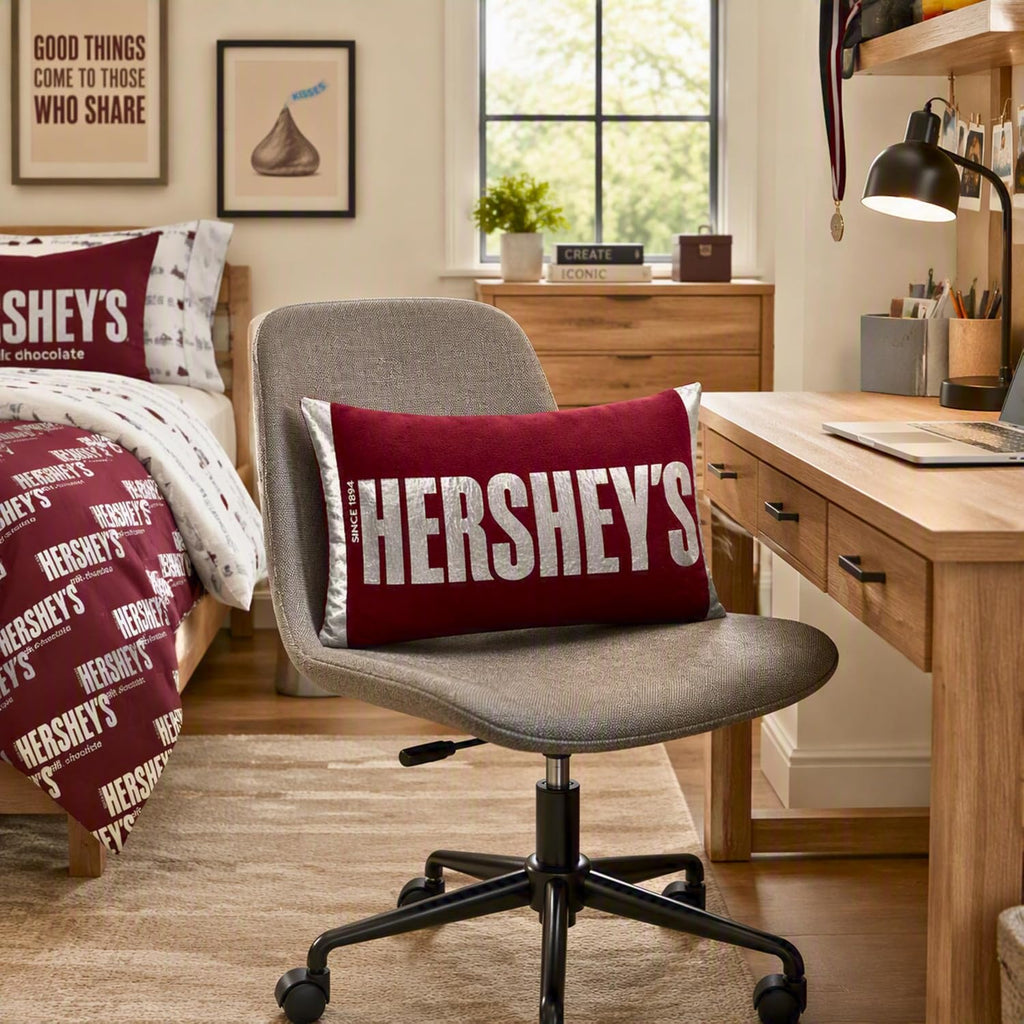 Franco Hershey's Chocolate Bar Plush Squishy Dec Pillow, 18" Wide, Bedroom, Office Decor & Gifts (Officially Licensed Product)