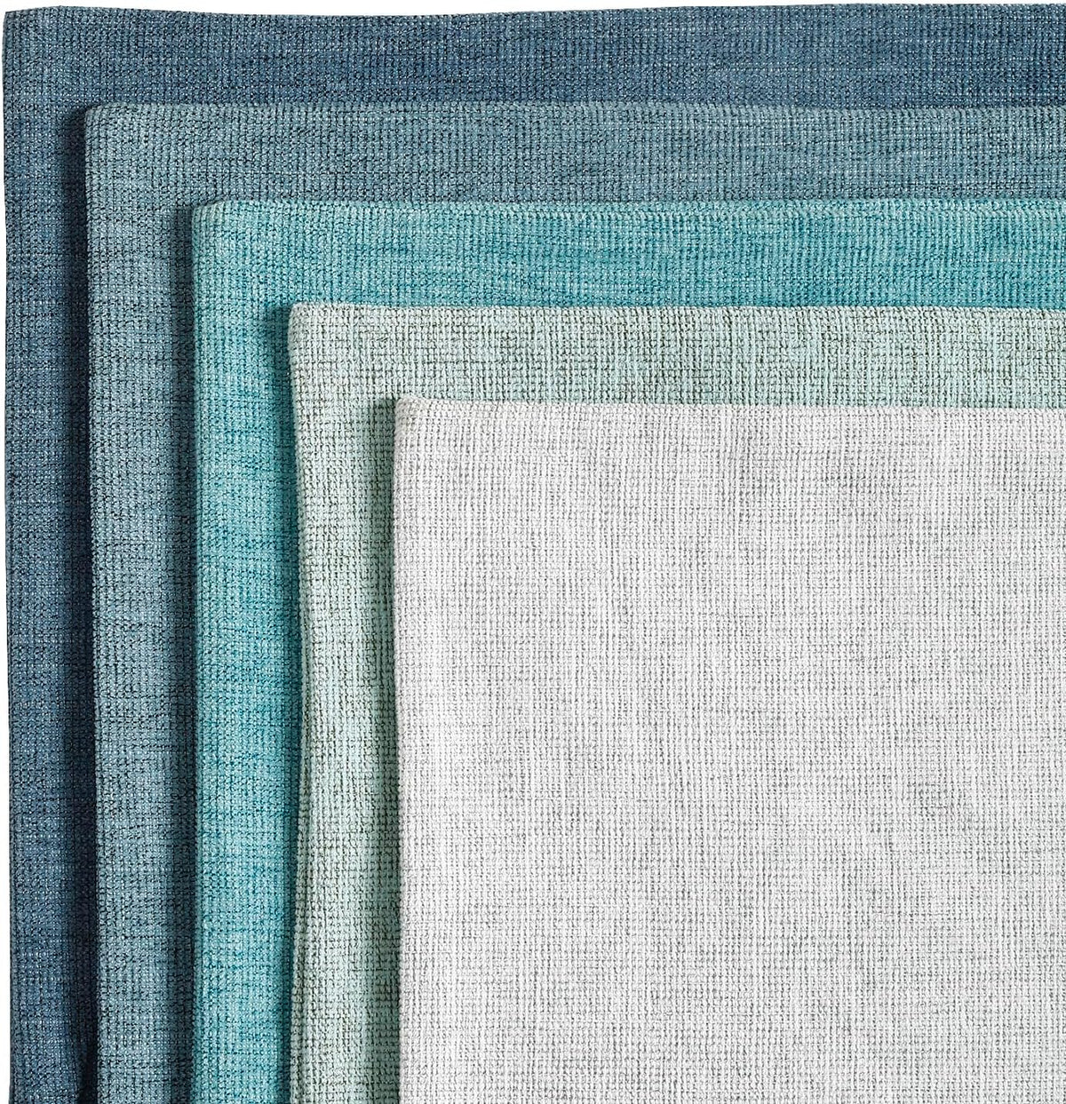 Jepeak Decorative Chenille Throw Pillow Covers, 18x18 Pack of 2 Steel Blue