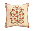 ISAENNE Vintage Elegant Linen Square Throw Pillow Cover,18"x18"-Albano A