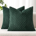 MIULEE Decorative Throw Pillow Covers 20x20 Sage Green Textured Corduroy