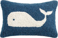 Peking Handicraft 30JSS757C12OB Whale Hook Pillow, 8X12 Throw Pillow