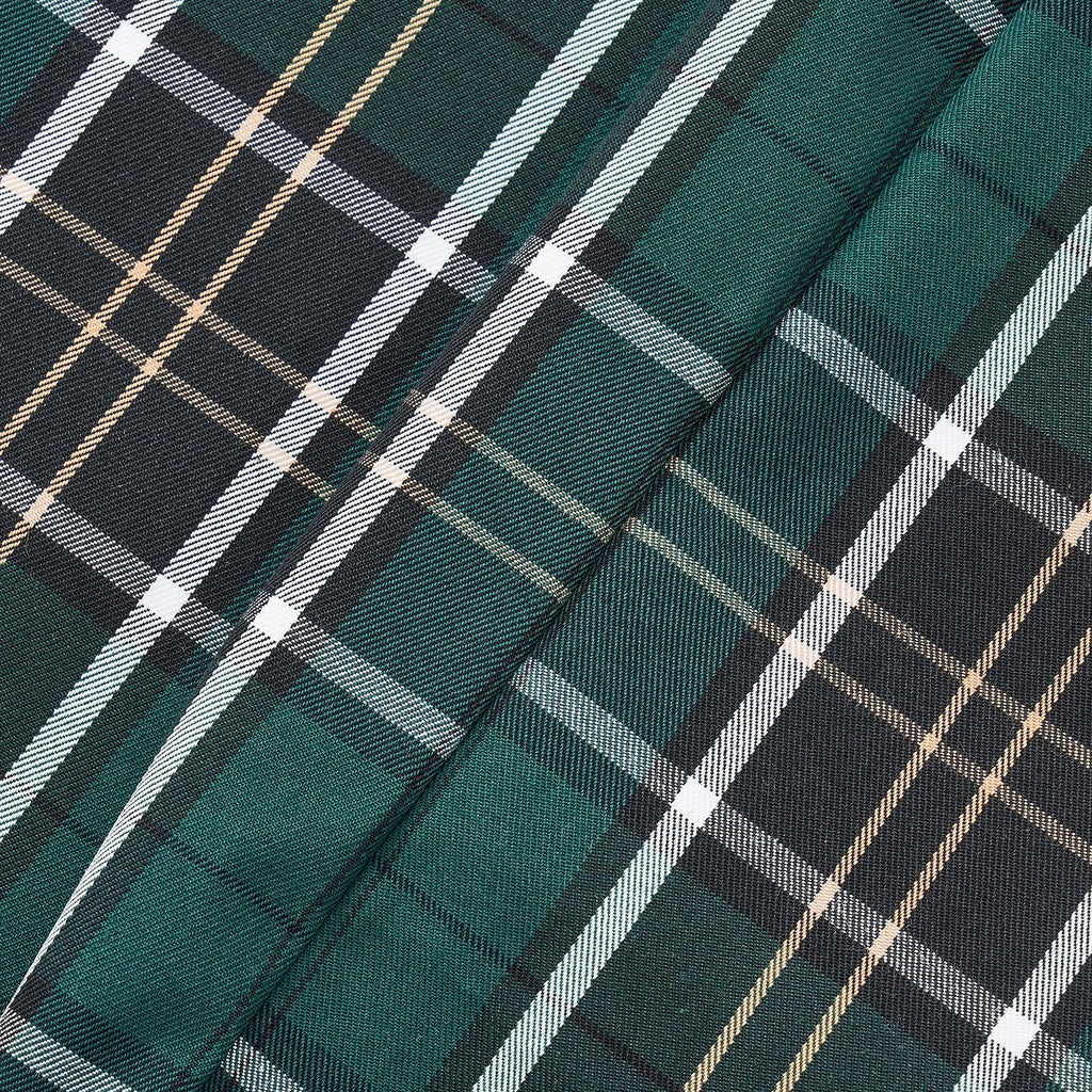 VISIONTEX Christmas Plaid Pillow Covers 18x18 Inch, Green Tartan Set of 2