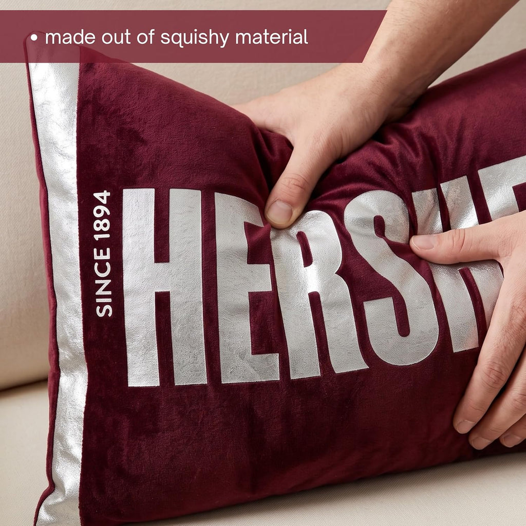 Franco Hershey's Chocolate Bar Plush Squishy Dec Pillow, 18" Wide, Bedroom, Office Decor & Gifts (Officially Licensed Product)