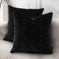 FIFU 18x18 Inch Throw Pillow Covers Set of 2, Jacquard Velvet,Dusty Purple