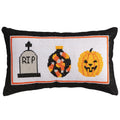 Mud Pie Halloween Pillow, Happy Halloween Embroidered Throw Pillow