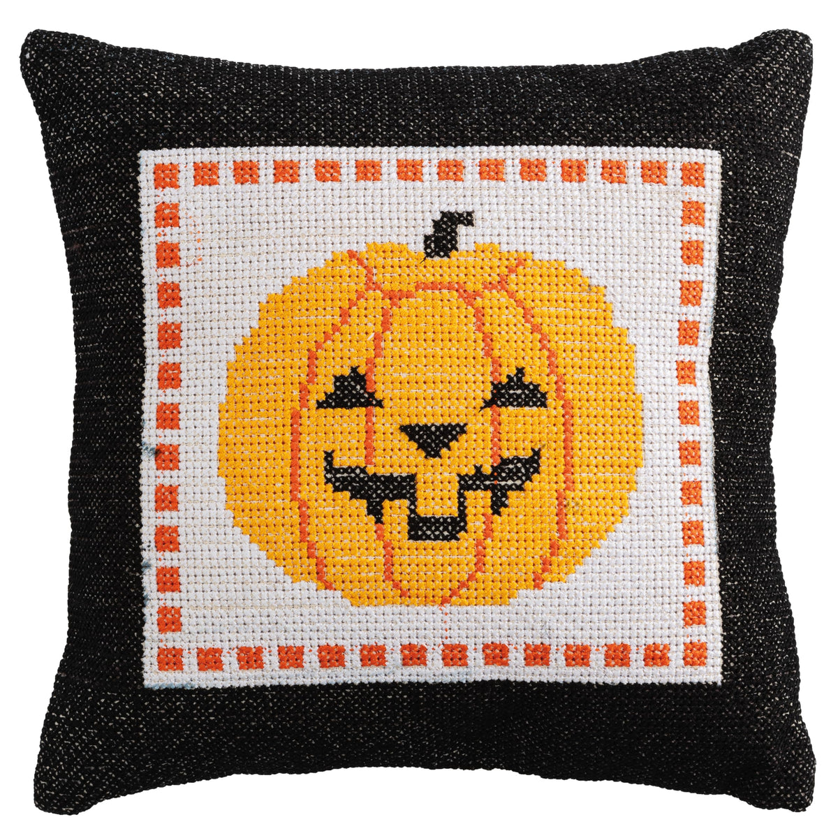 Mud Pie Halloween Pillow, Happy Halloween Embroidered Throw Pillow