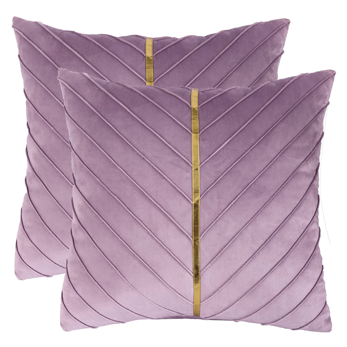 Velvet Throw Pillow Covers 18x18 Pack of 2 Gold Decor Olive Green