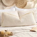 Kevin Textile Boho Tassel 12x20 Inch Lumbar Pillow Cover 1 Pack, Green