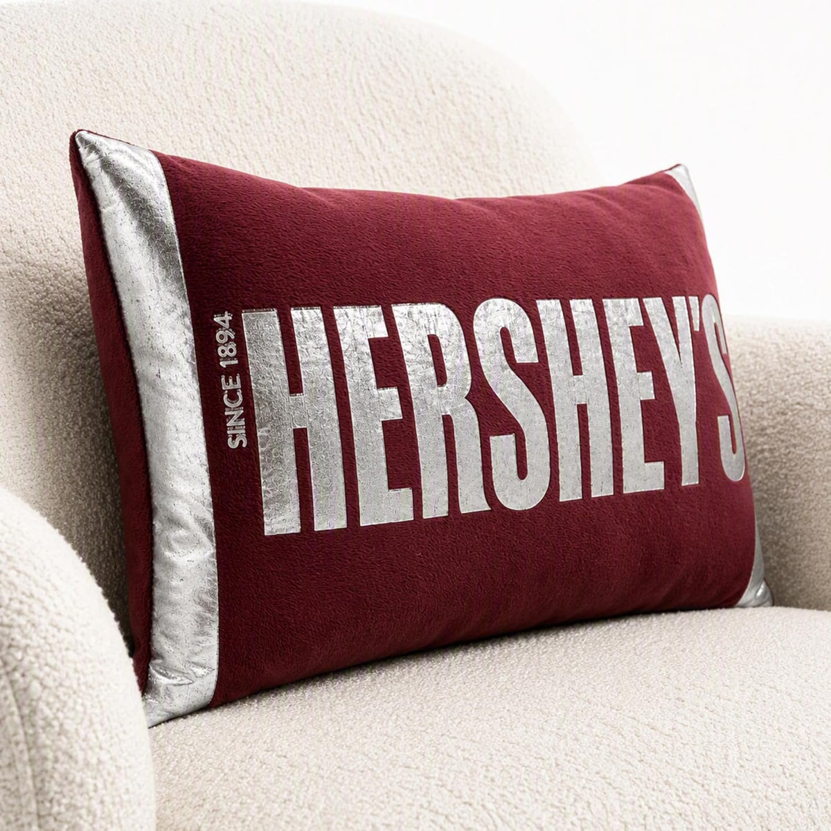 Franco Hershey's Chocolate Bar Plush Squishy Dec Pillow, 18" Wide, Bedroom, Office Decor & Gifts (Officially Licensed Product)