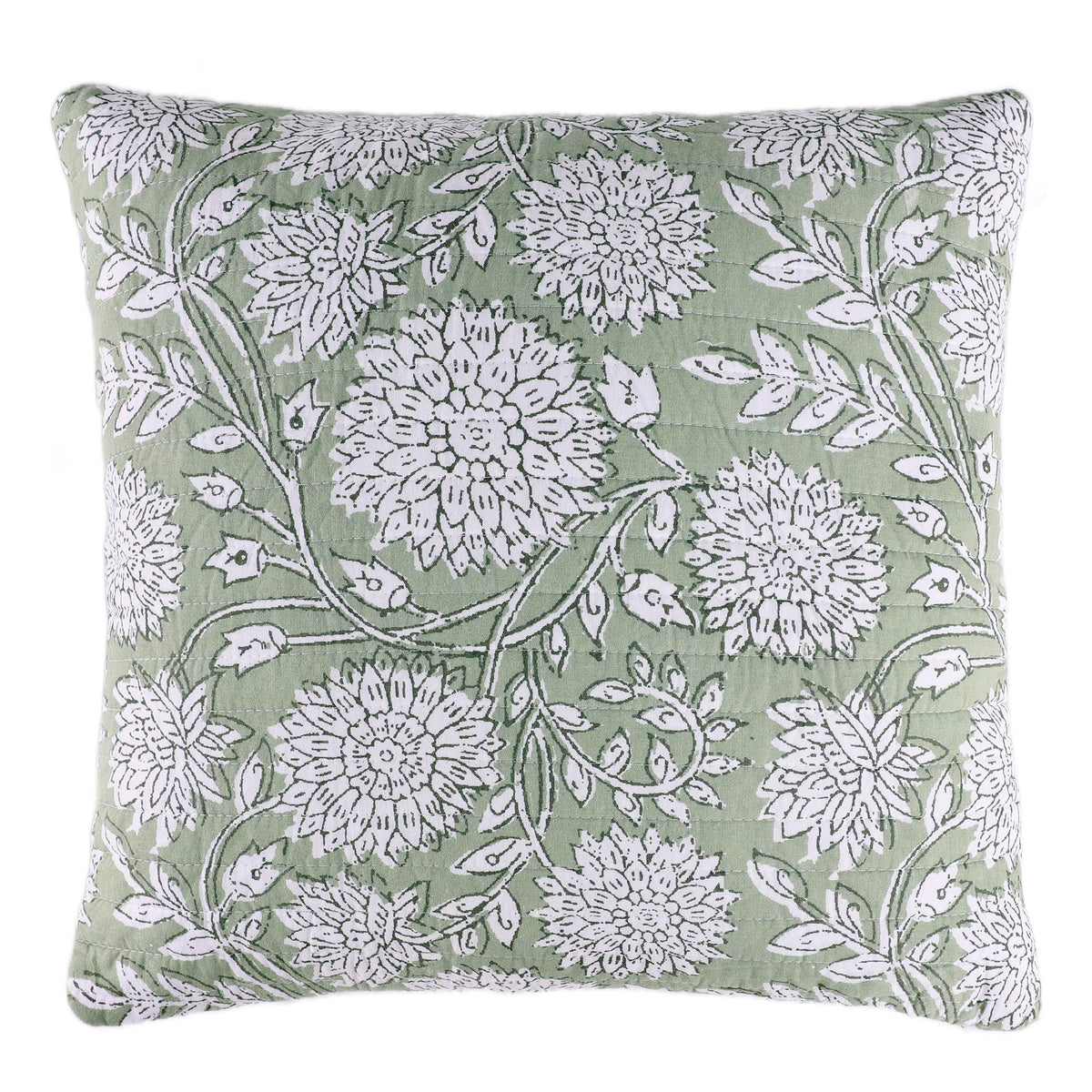 Levtex Home - Adare Taupe - Decorative Pillow (18x18in.) - Floral - Taupe, Grey and Cream